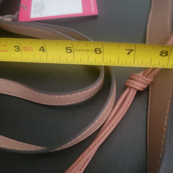 Vince Camuto Mixed Media Leather Tote Purse Lauri Potters Rock Shoulder Strap - Picture 15 of 16